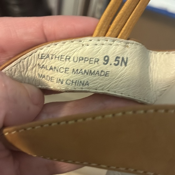 NWOT David Tate Leather Espadrilles - Nelly Size 9.5 Tan Summer Wedge - Picture 5 of 5